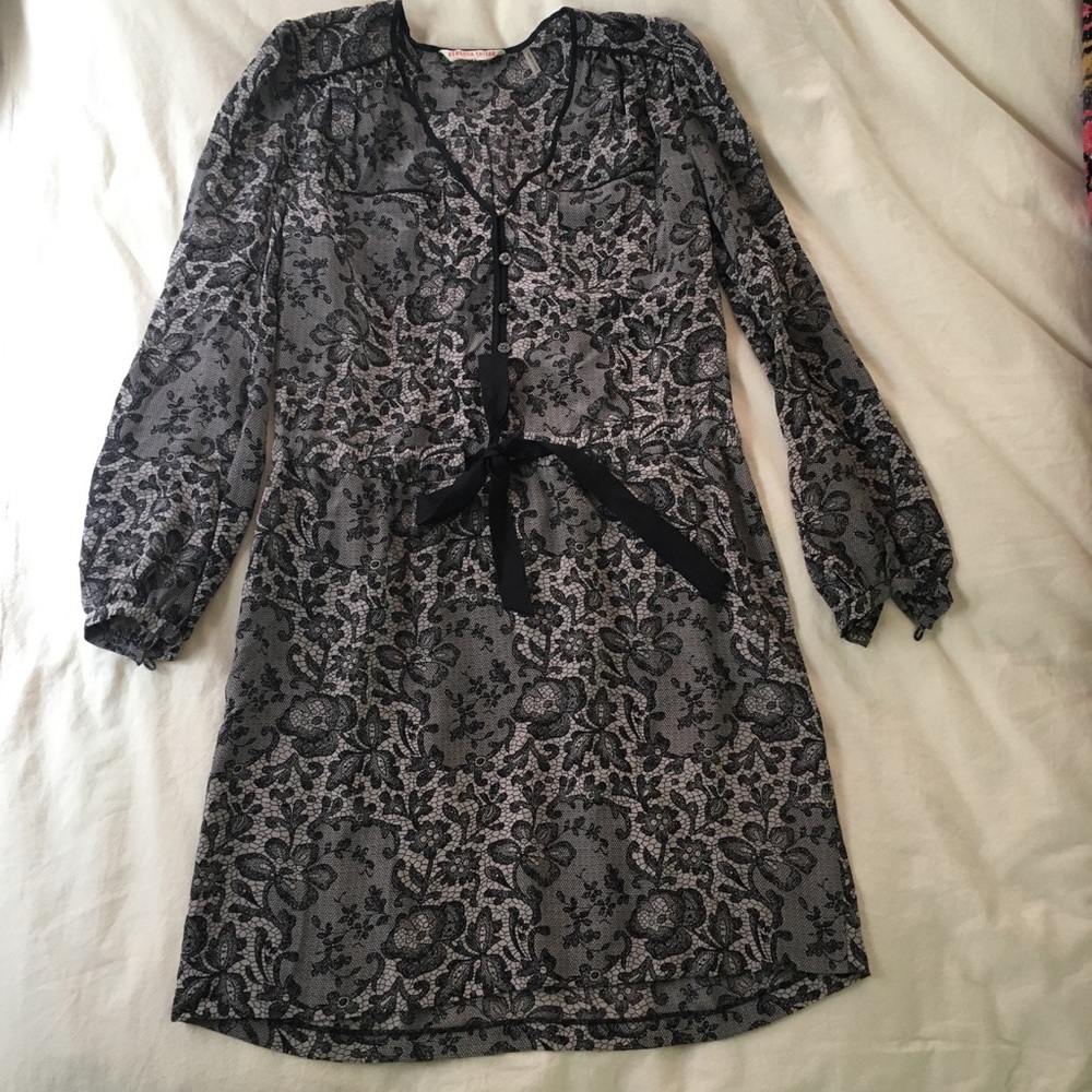 **SOLD***Rebecca Taylor grey tunic dress 100% silk